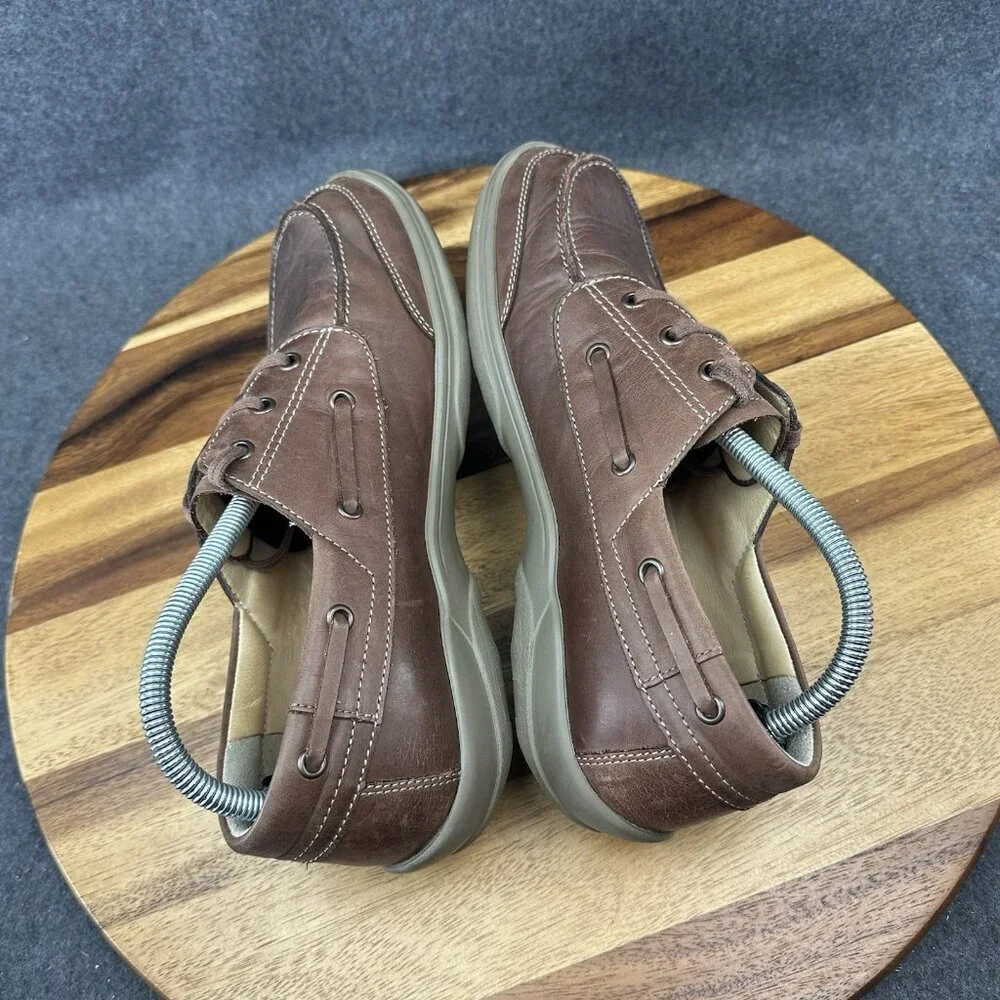 Finn Comfort Men’s Shoes Size 8W Brown Leather Lace Up Casual Germany Surfside